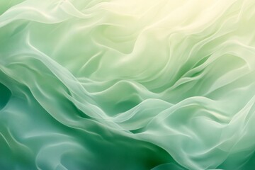 Obraz premium Soft Flowing Green Fabric Abstract