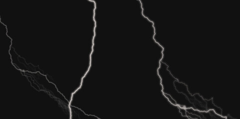 Thunder Stock Image In Black Background. Massive lightning bolt with branches isolated on black background.