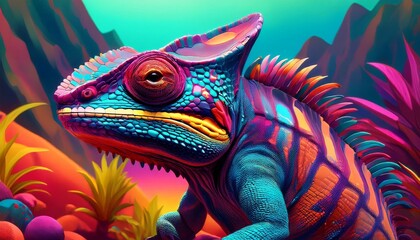 Obraz premium iguana on a tree