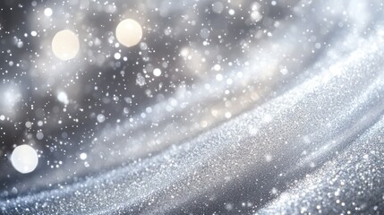 Obraz premium Silver Sparkle: A Glittering Winter Wonderland