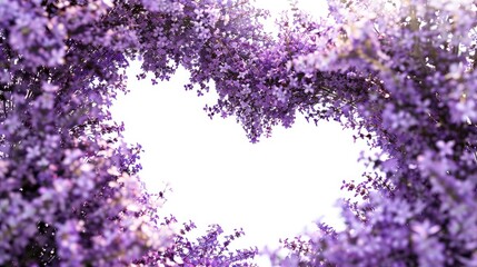 Fototapeta premium Heart-shaped lavender flowers