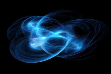 Obraz premium Ethereal Blue Flame Dances in Darkness