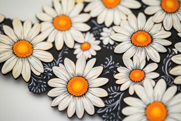 Obraz premium A bouquet of fresh flowers arranged on a wooden table, perfect for a still life photograph or decorative purpose