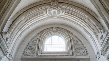 Fototapeta premium A clock sits on the wall of a building