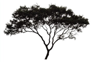 A single tree stands alone in a landscape, photographed in black and white