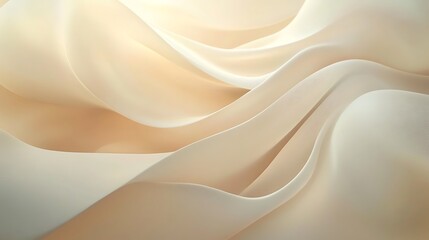 Obraz premium Abstract Beige Fabric Draped Waves Pattern