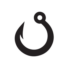 fishing hook vector illustration silhouette 