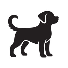 black Labrador dog silhouette 