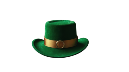 Festive Green Leprechaun Hat with Gold Band St Patrick s Day Accessory