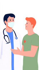 Military doctor, illustration, A military doctor is depicted holding a stethoscope, showcasing professionalism and healthcare in a high-fidelity image.