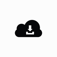 Fototapeta premium Download icon, data, storage or logo isolated sign symbol vector illustration - high quality black style vector icons