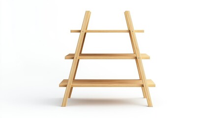 Stylish Wooden Ladder Shelf for Modern Interiors