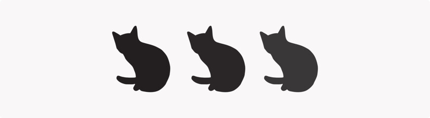 cat silhouette vector illustration
