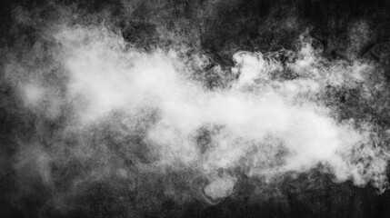 Fototapeta premium A black and white image of a smoke cloud with details visible in the mist