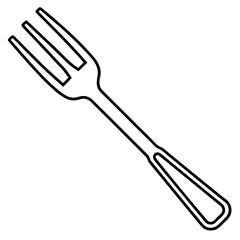Minimalist Fork Line Art Design