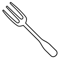 Minimalist Fork Line Art Design