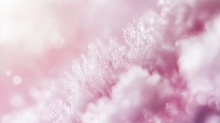 Fototapeta premium Close-up view of a snowy plant with frost and ice covering its leaves