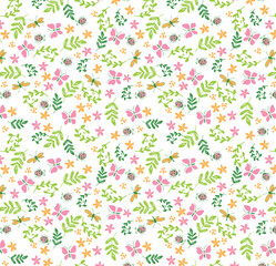 Tiny Floral Pattern – Seamless Vector for Girlswear

