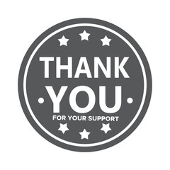 Thank You for your support. Handwritten thank you card. Vector Illustration . thank you Banner, Social Media, Postcard, Poster, Print, Sticker or Web Product, thans for your support, thank you card
