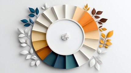 Data chart template with filterable sections, vibrant colors, organized layout for presentations