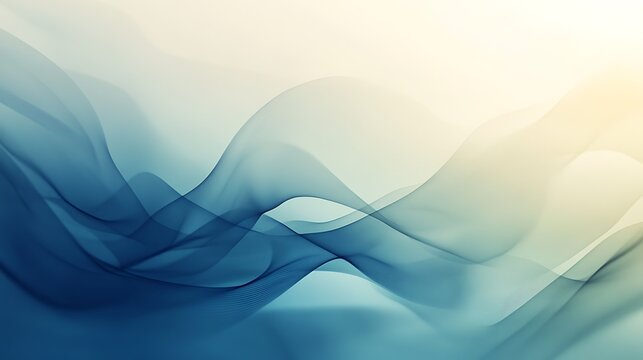 Abstract Blue And Beige Wave Background Design