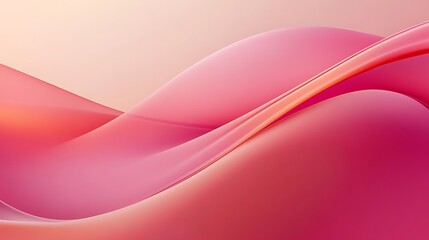 Abstract Pink Waves Soft Gradient Background Design
