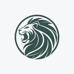 Lion silhouette logo design