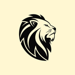 Lion silhouette logo design