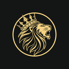 Royal Lion King Logo Template