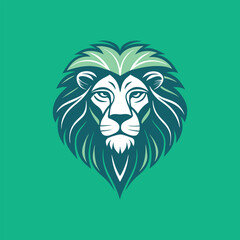 Pharaoh Lion Logo with Hexagonal Frame