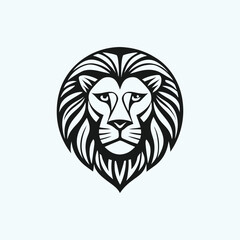 Lion silhouette logo design
