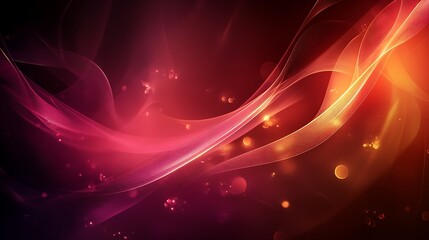 Abstract Red And Orange Swirling Light Waves