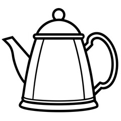 Minimalist Kettle Line Art Design