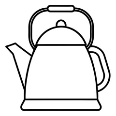 Fototapeta premium Minimalist Kettle Line Art Design
