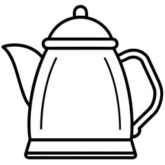 Minimalist Kettle Line Art Design