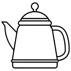 Minimalist Kettle Line Art Design
