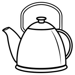 Minimalist Kettle Line Art Design
