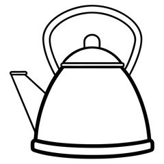 Fototapeta premium Minimalist Kettle Line Art Design