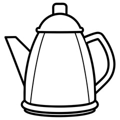 Minimalist Kettle Line Art Design