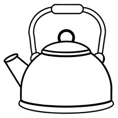 Minimalist Kettle Line Art Design