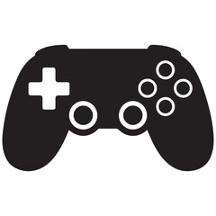 Gaming controller Silhouette, Gamepad vector icon illustration