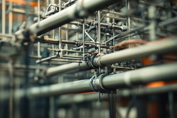 Various pipes interconnected forming a bundle, useful for industrial or mechanical concepts