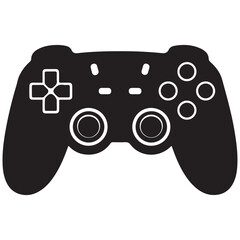 Gaming controller Silhouette, Gamepad vector icon illustration