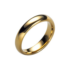 Closeup shot of a classic gold wedding band. Perfect for concepts of love, marriage, and commitment.
