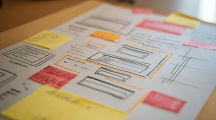 Colorful Sketches on Minimalist Workspace