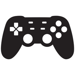 Gaming controller Silhouette, Gamepad vector icon illustration