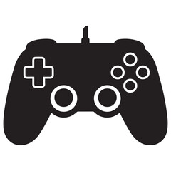 Gaming controller Silhouette, Gamepad vector icon illustration