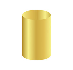 Gold podium circle 3d Empty stage, product platform, isolate transparent background