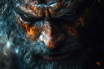 A close-up shot of a man with a beard, perfect for illustrations and portraits