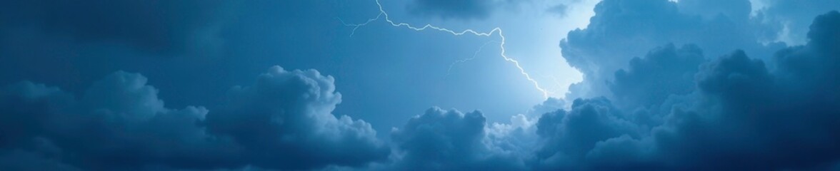 Blue and white thunder clouds on a grey background, blue clouds, heavy downpours